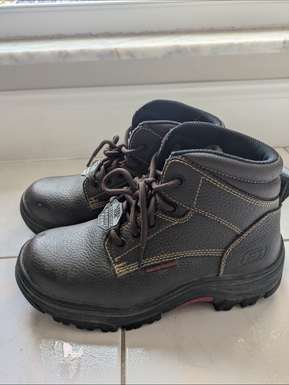 Skechers Men's Dark Brown Work Boots